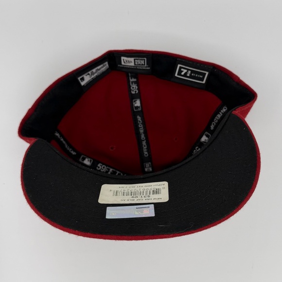 New Era Houston Astros 59FIFTY Fitted Baseball Hat Size 7 3/4.  Red, NWT. - Picture 12 of 16